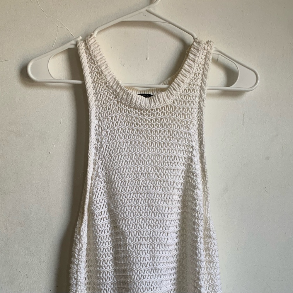White Knit Tank Top by LOFT